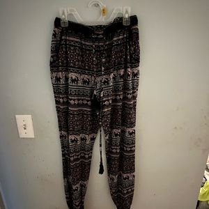 Elephant drawstring pants